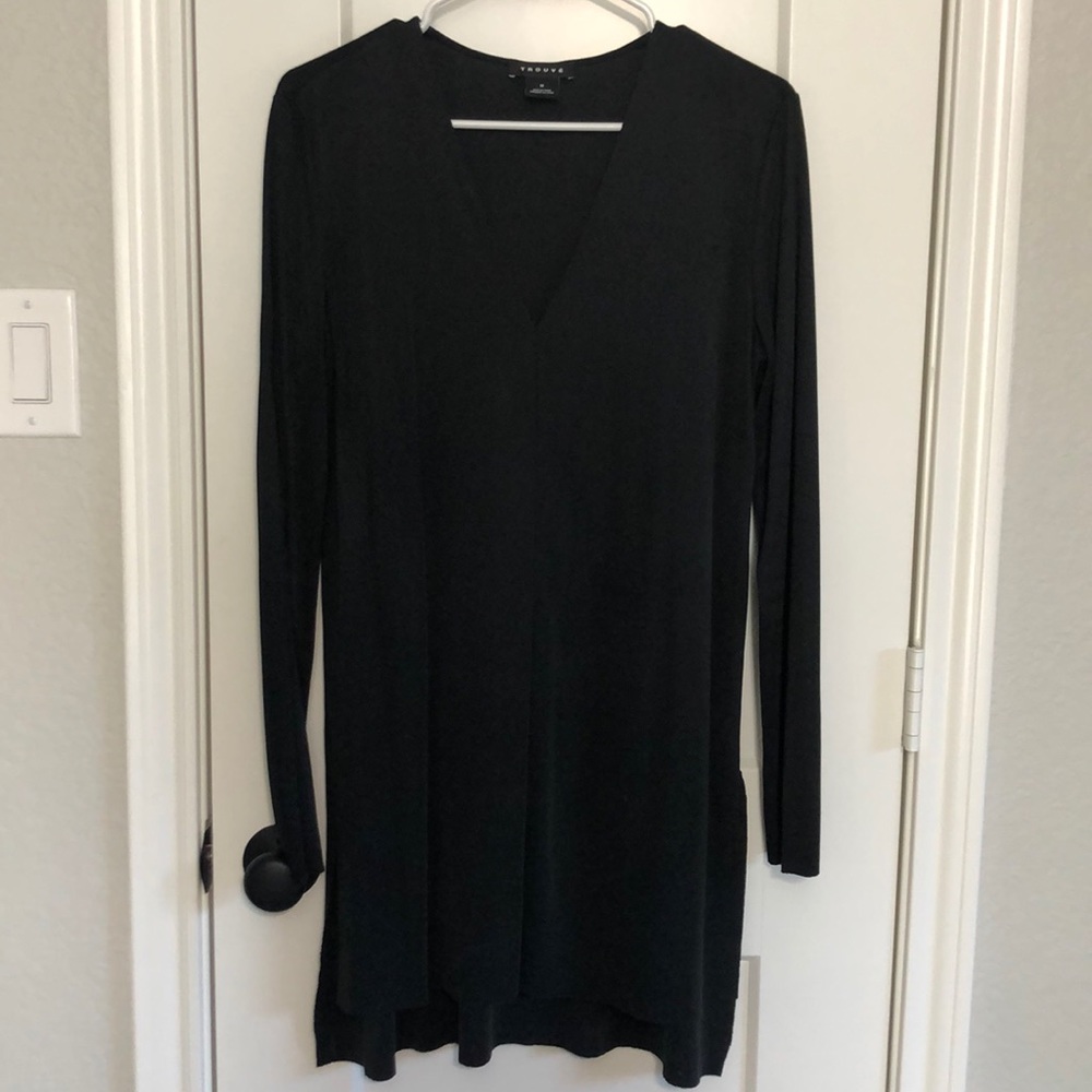 Trouve Charcoal Long Sleeve Tunic